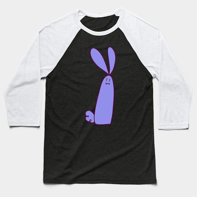 Purple Bunny Baseball T-Shirt by saradaboru